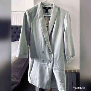 Baby blue blazer dress